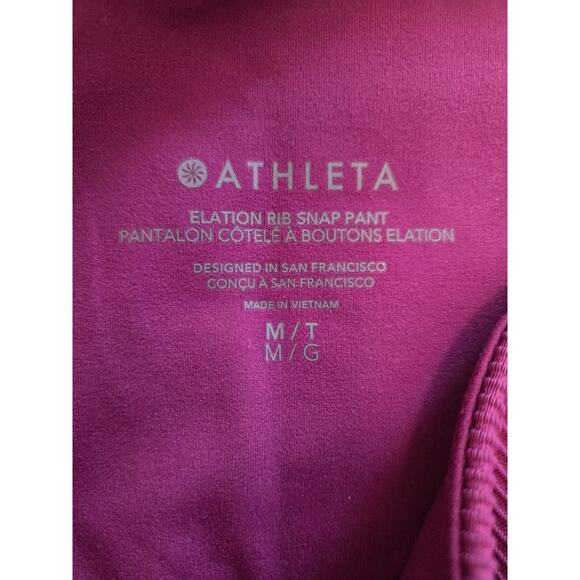 Athleta Elation Ribbed Snap Leg Pants sz MT, medium tall - Pristine! - Picture 3 of 11
